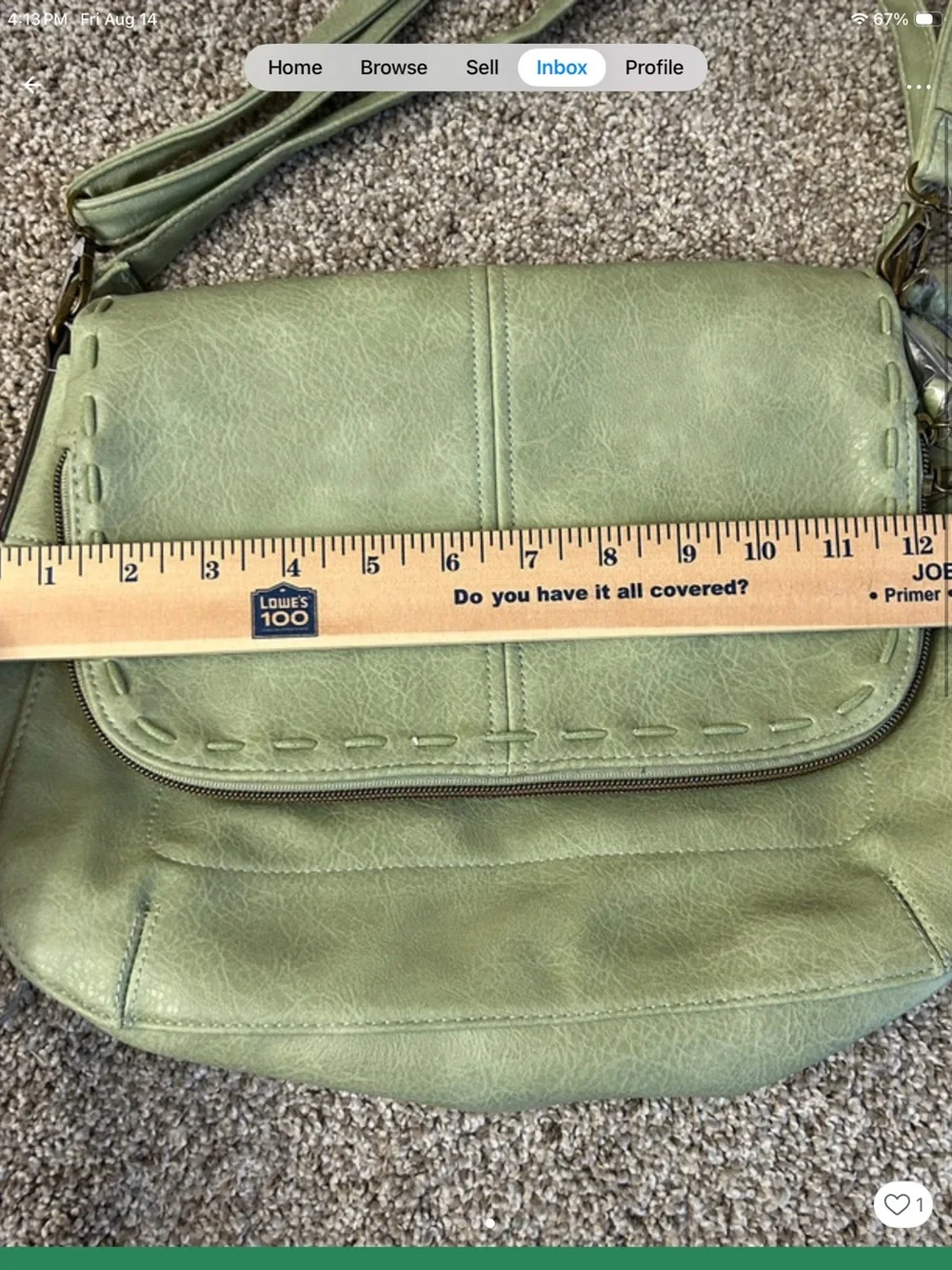 Light Green Crossbody Bag with Flap - TShirts &Jeans
